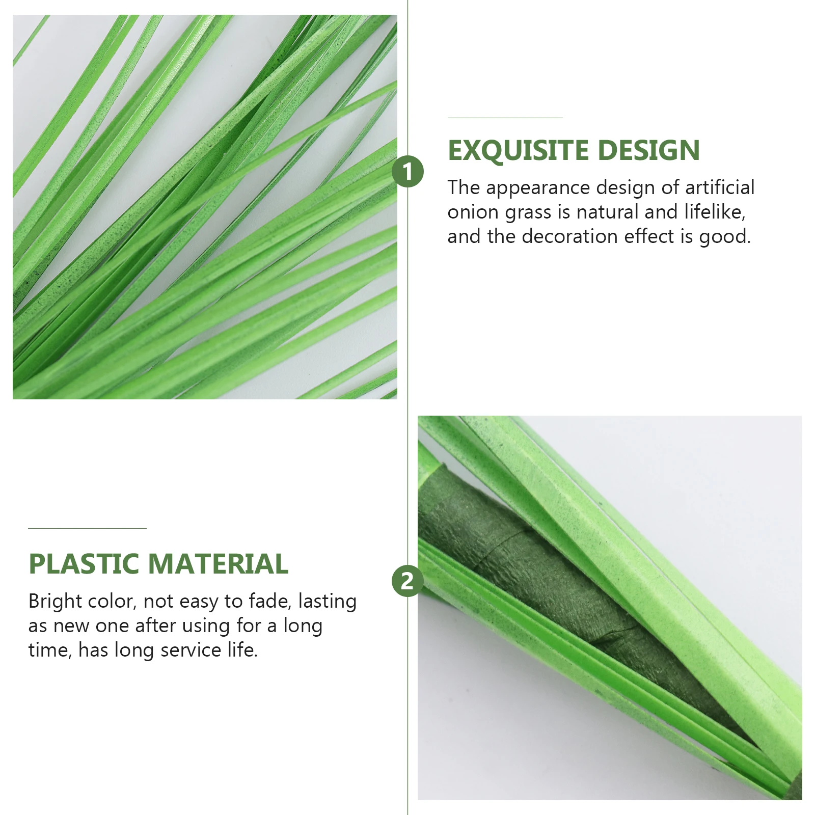 

5 Pcs Artificial Flower Simulation Grass Vivid Onion Faux Plant Lifelike Decor Photography Prop Bird Cage Accessory Pet Supply