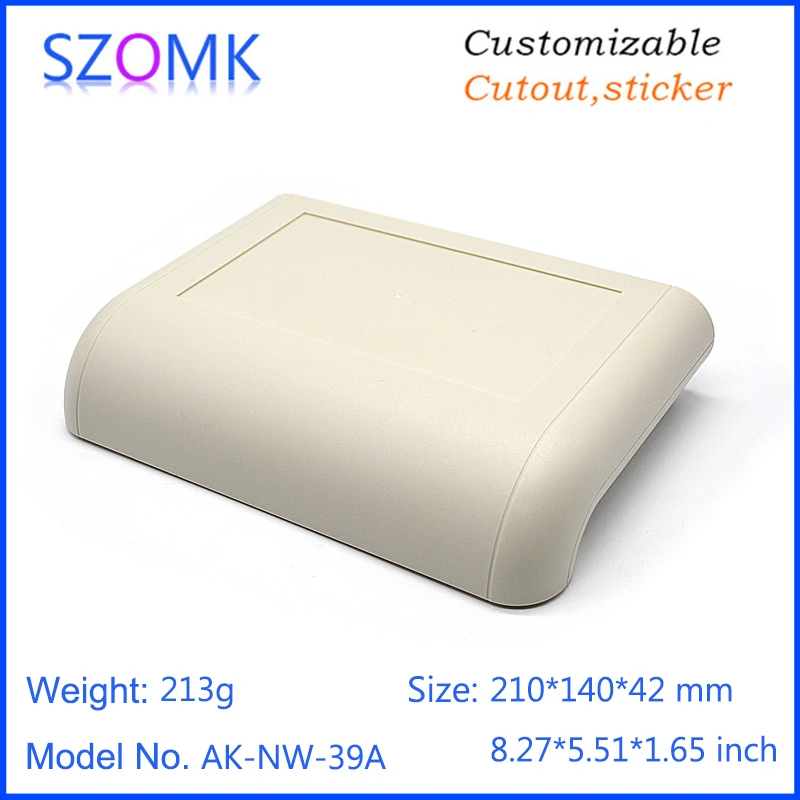 1Piece 210*140*42mm custom plastic pcb enclosure for LCD electronic project szomk instrument housing plastic equipment box