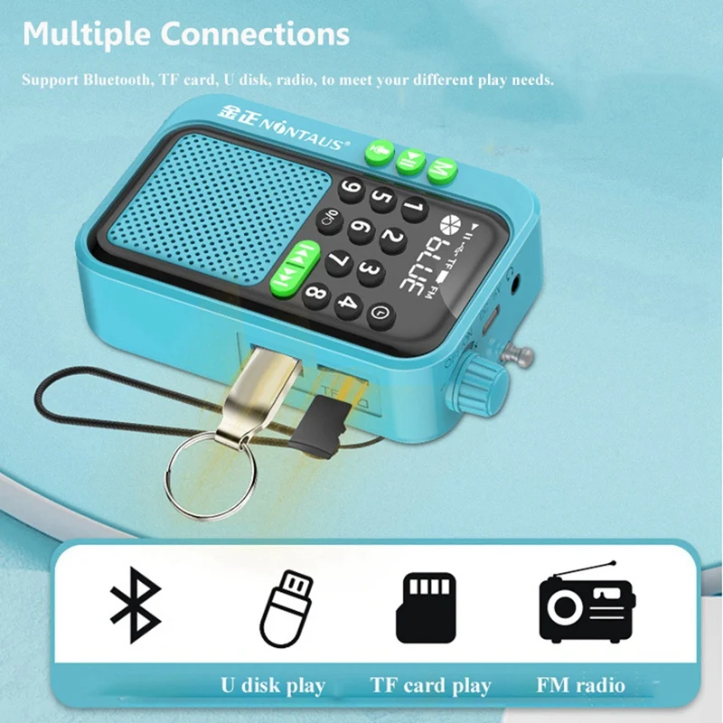 

NONTAUS C90 Mini Pocket FM Radio Digital Radios Receiver AJAS