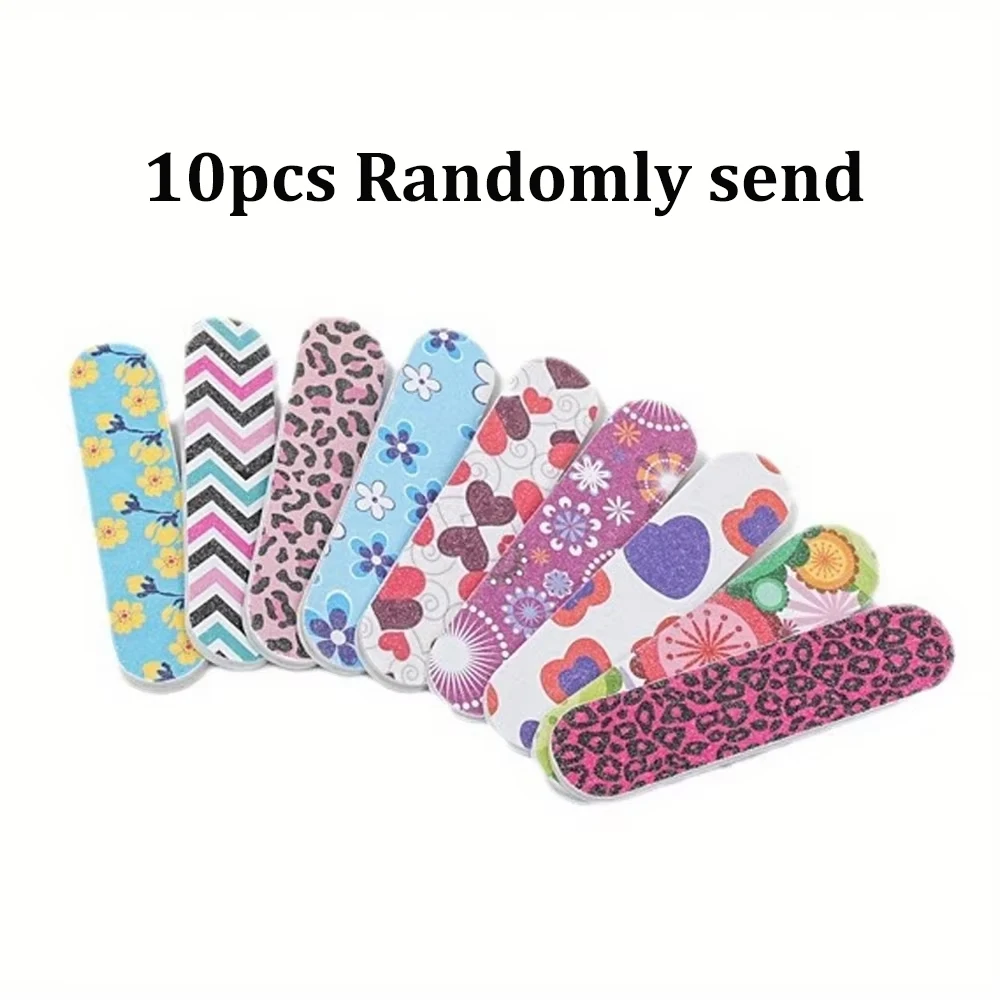 컬러풀 양면 아트 폴리쉬 매니큐어 페디큐어 도구 랜덤 발송 10개 네일 파일 폴리싱 네일 버퍼 샌딩 네일 파일