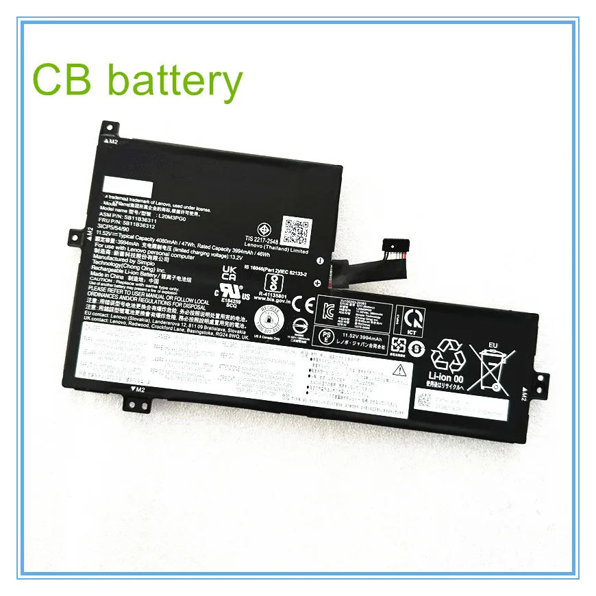 

L22B3PG0 Battery L22C3PG0 L22D3PG0 L22L3PG0 L22M3PG0 L22X3PG0 for 3 14M868 12IAN8-82XH001PAU