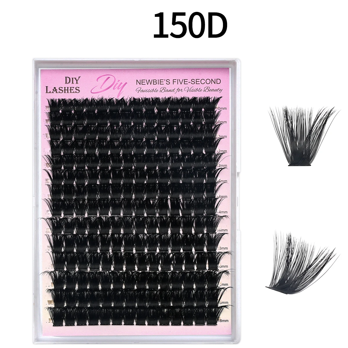 14 Reihen Natürliche Russische Lockige Nerz-Wimpern 100D-200D Natürliche Dichte Wimpernbüschel D Persönliche Wimpern DIY Wimpernverlängerung – Detail 8