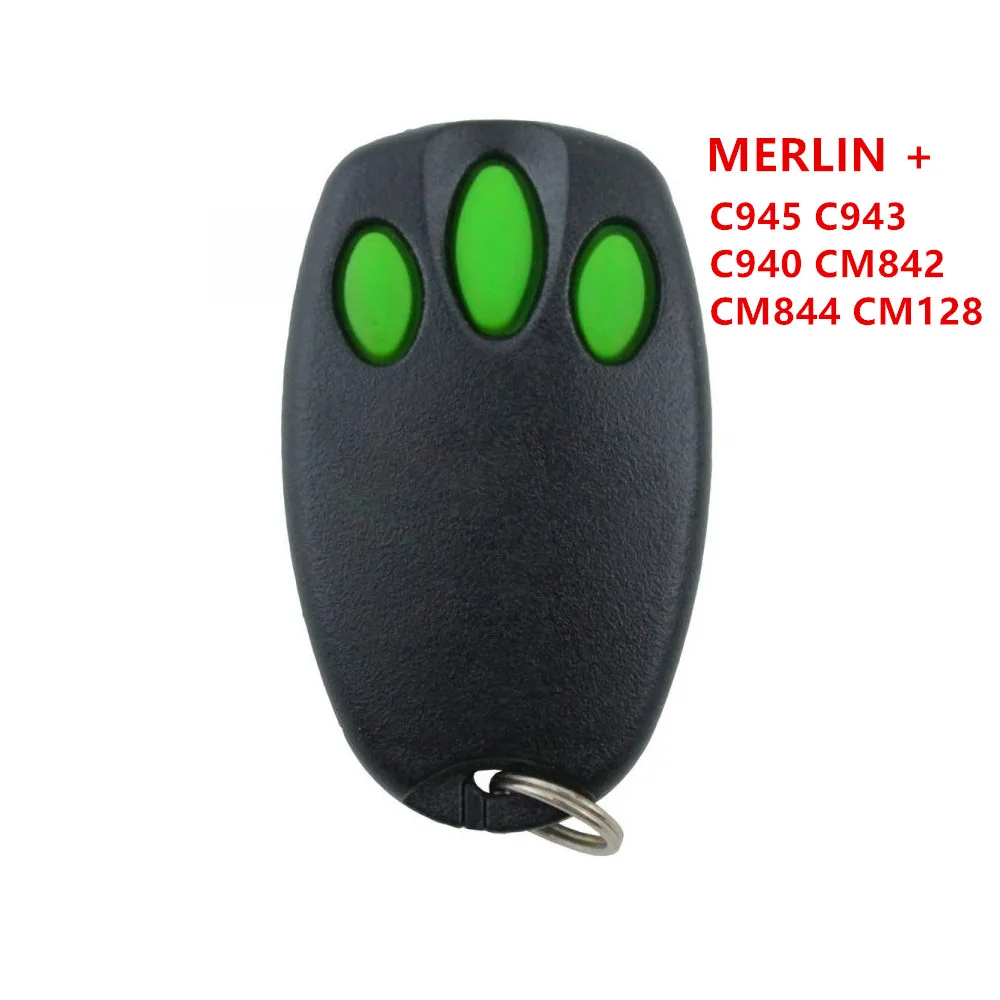 MERLIN+C945 CM842 C940 C943 CM844 CM128 94335E 84335E Garage Door Remote Control 433.92MHz Rolling Code Keychain