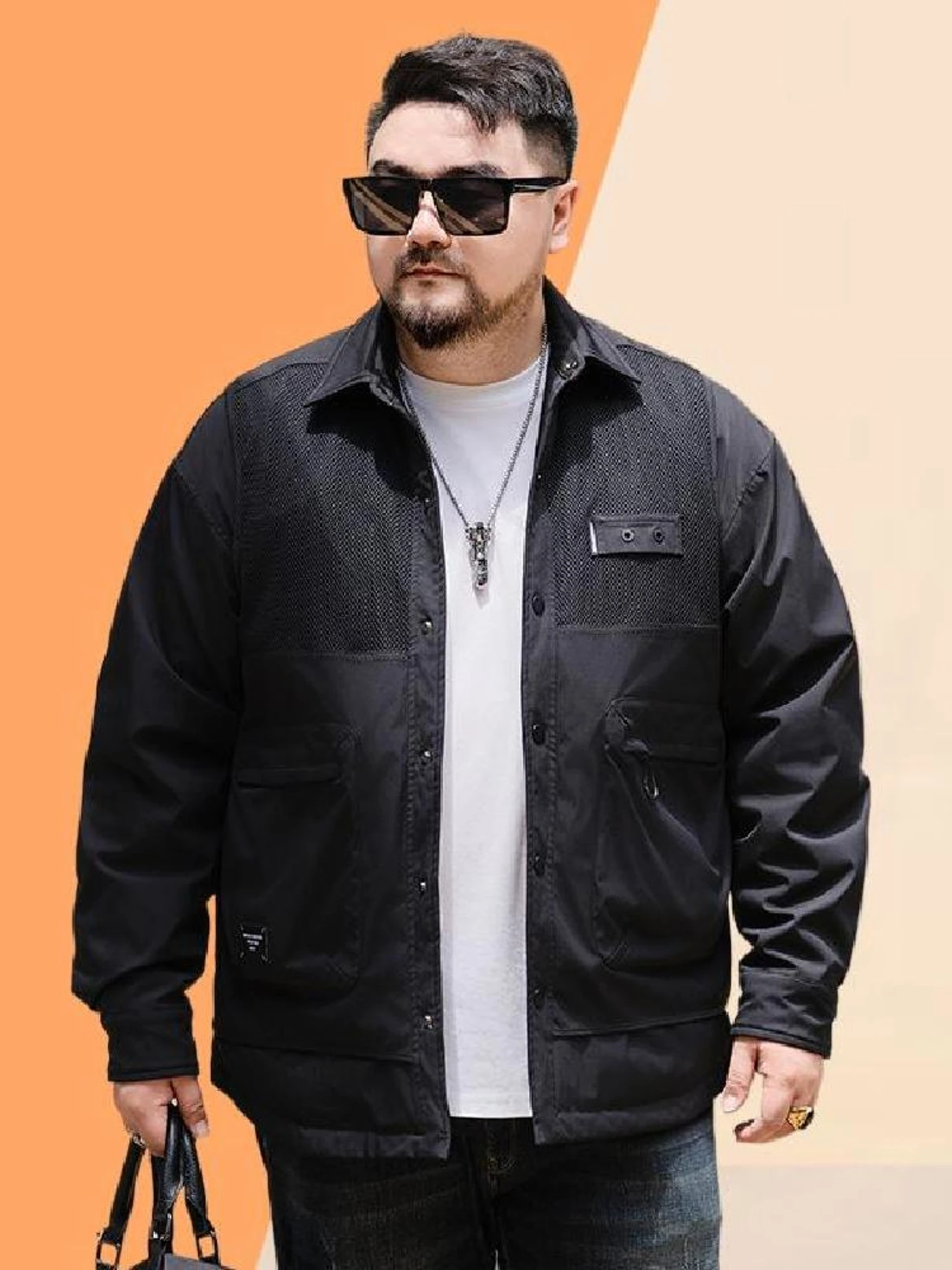 

Men's Thiened Winter down Jaet Warm Workwear Collar Coat plus Size Polyester Fiber White Du down Filling Outerwear