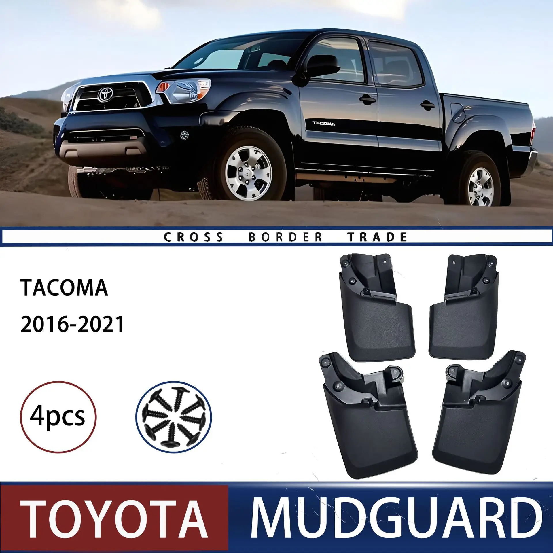 

For 16-21 Tacoma soft mudguard modification of car front and rear tires mudguard