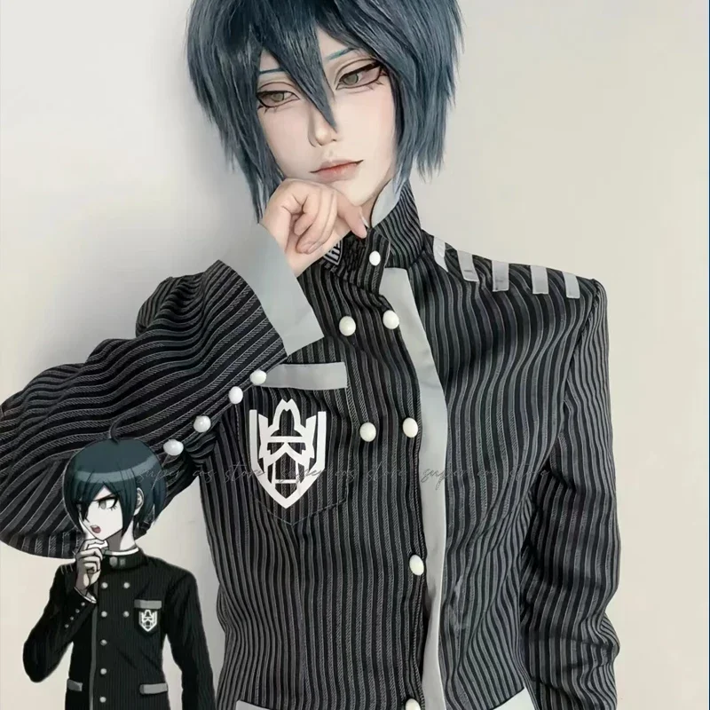 Anime Danganronpa V3 Saihara Shuichi Detective Uniform Hat Cosplay Costume Full Set Halloween Party Outfit customized