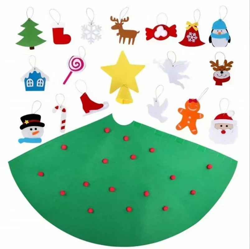 3D Kid DIY Felt Wesołych Świąt Dekoracja do domu Navidad Prezenty noworoczne Ozdoby świąteczne Choinka Świętego Mikołaja