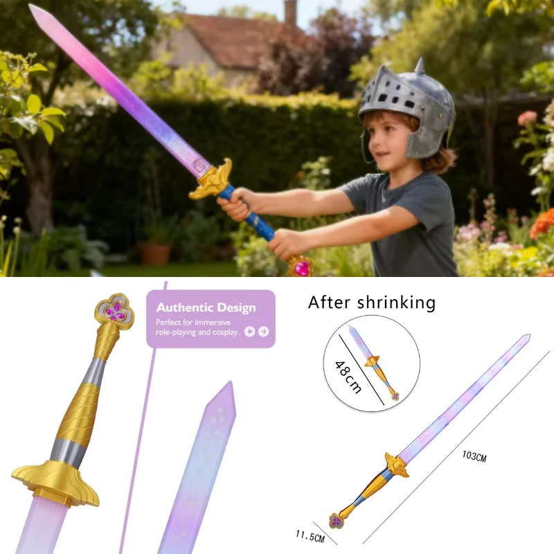 Épée Rumi Cosplay de chasseur de démons de haute qualité, avec symbole, tenues, accessoire épée longue violette évolutive, accessoires de jeu de rôle, cadeau