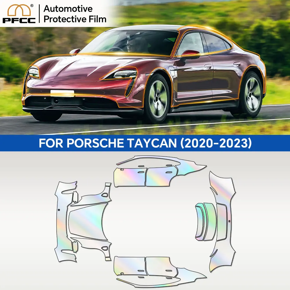 PPF for Porsche Taycan 2020 2021 2022 2023 8.5Mil Pre Cut Transparent Car Paint Protection Film Car Wrap Protect Clear Sticker