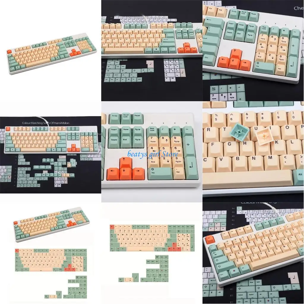 

C7AB KeyCaps 125 Keys Gaming Keycaps PBT Dye Сублимация Hami Merons Switches