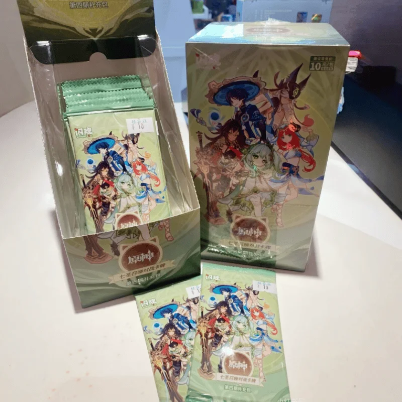 

Original Genshin Impact Card Vol.4 Genius Invokation Tcg Battle Card Anime Character Competitive Booster Game Collection Cards