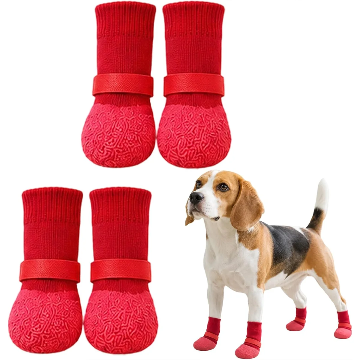 Pet Anti-Slip Dog Socks Prevent Cats & Dogs Licking Paws Waterproof Socks Suitable For Indoor Wooden Floors Outdoor Hot Roads - view 5