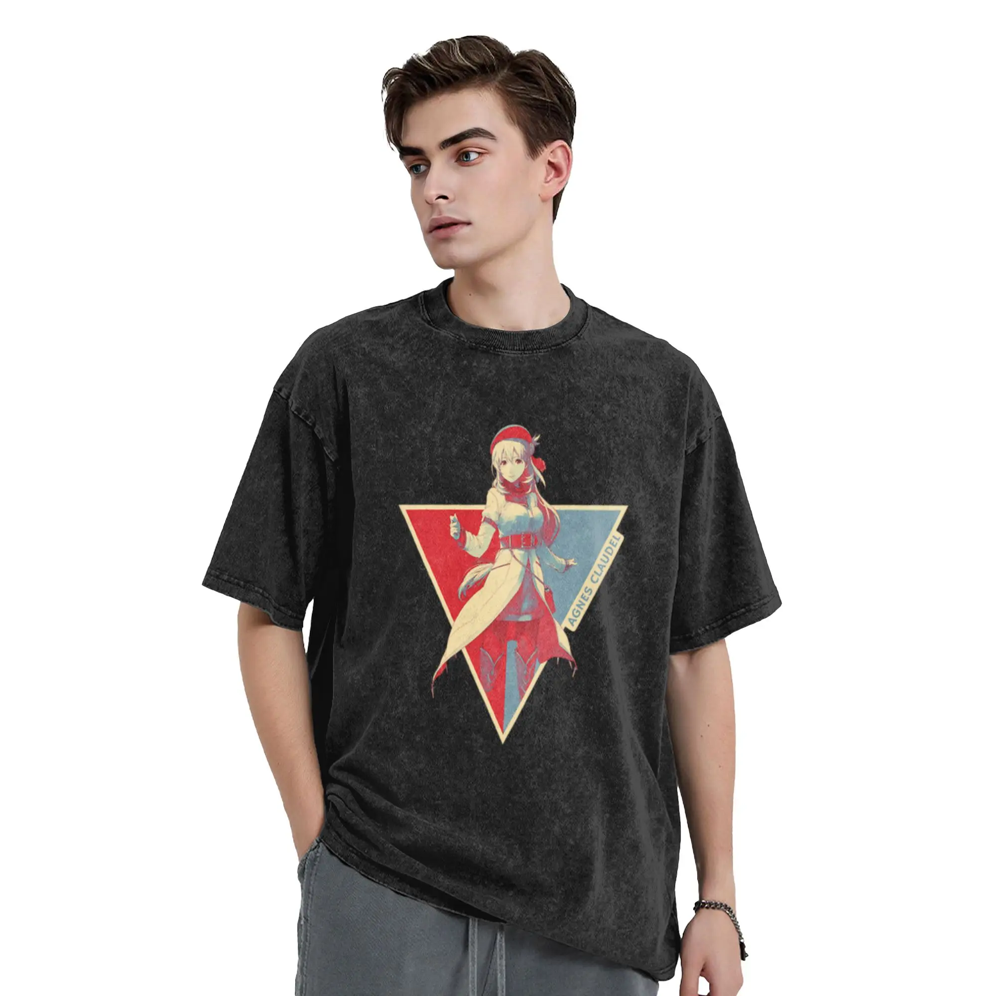 TriHop Agnes  Unique Cool A T-Shirt Oversized Short Sleeve Men's Women's Cotton Tees Tops