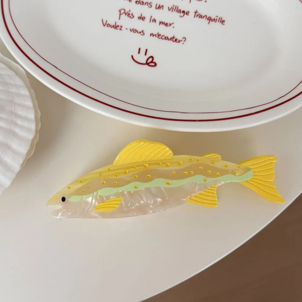

Sweet Hairpin Ocean Fish Hair Claw Acetate Colorful Marine Animals Hair Clip Geometry Korean Style Fish Grab Clip Girls