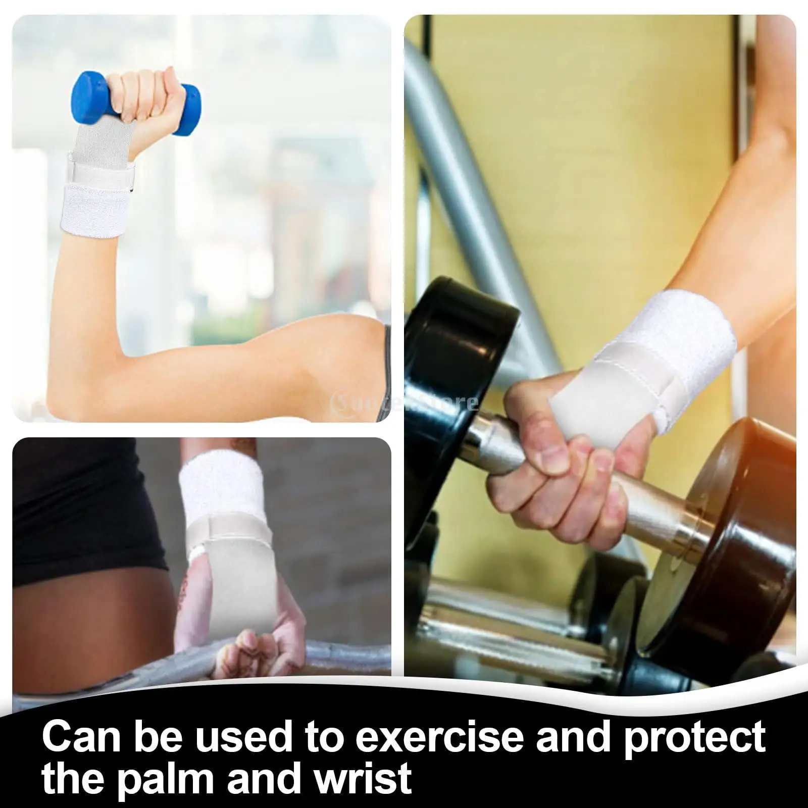 قفازات يدوية للجمباز للأطفال تدعم المعصم وخطاف وحلقة قابلة للتعديل وخفيفة الوزن لمعدات الجمباز متعددة الأغراض #3