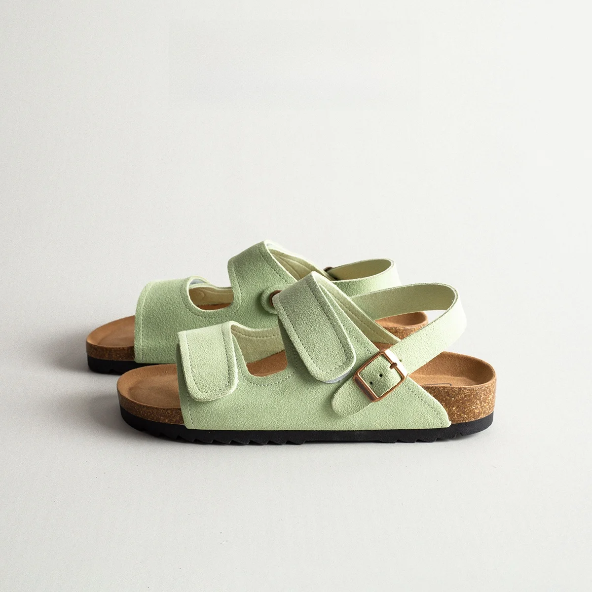 

Genuine Leather Retro Cork Sandals Women Summer Outdoor Wear Buckle Soft Bottom Anti-Slip Casual Beach One-Strap ...