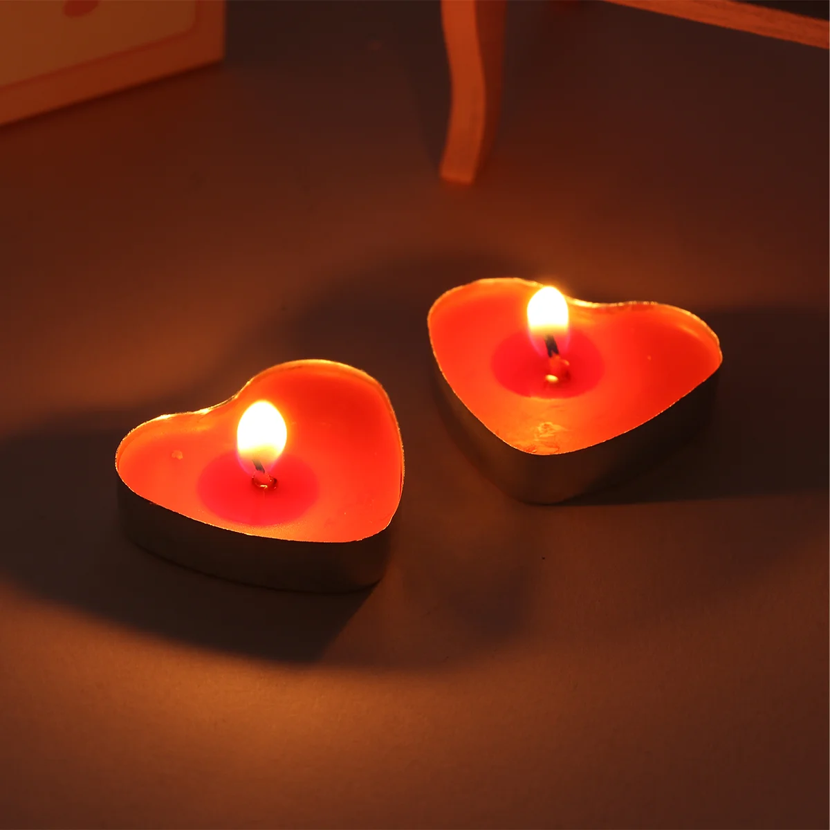 100 Pcs Fashion Candles Proposal Party Decoration Romantic Smokeless Heart Heart-shaped