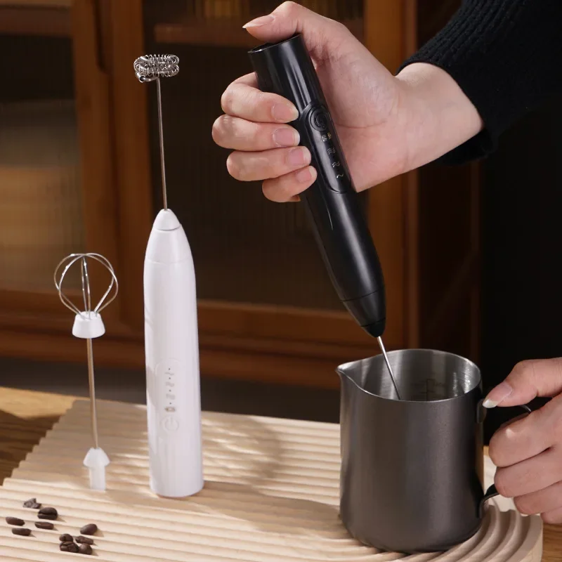 Electric Milk Frother 3 Speed Mixer, Coffee Drink Foam Whisk Stirrer Handheld