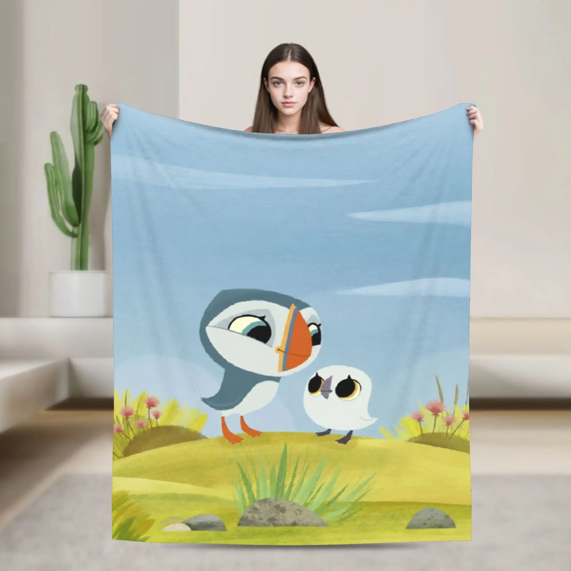 Puffin Rock Oona Baba  Blankets Fleece  Relax Ultra-Soft Throw Blanket for Sofa Bedding Throws