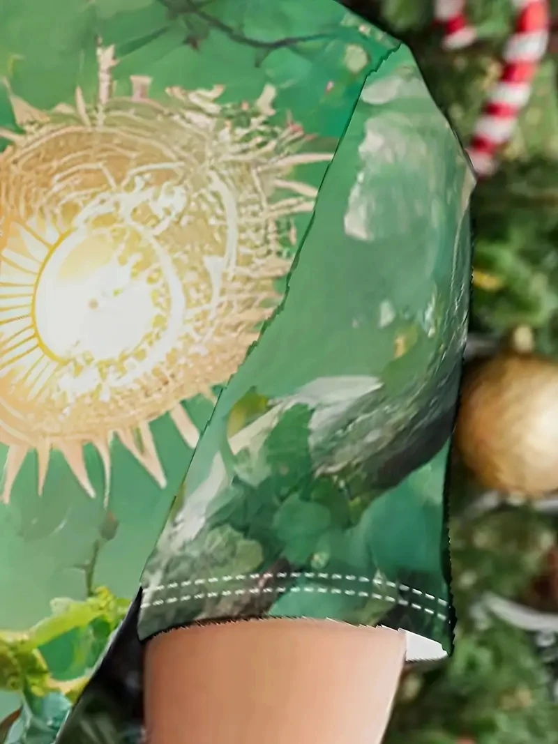 Damska koszulka PLUS z krótkim rękawem i okrągłym dekoltem z nadrukiem 3D sowy i liści, luźna i swobodna, wygodna i oddychająca do sportów na świeżym powietrzu