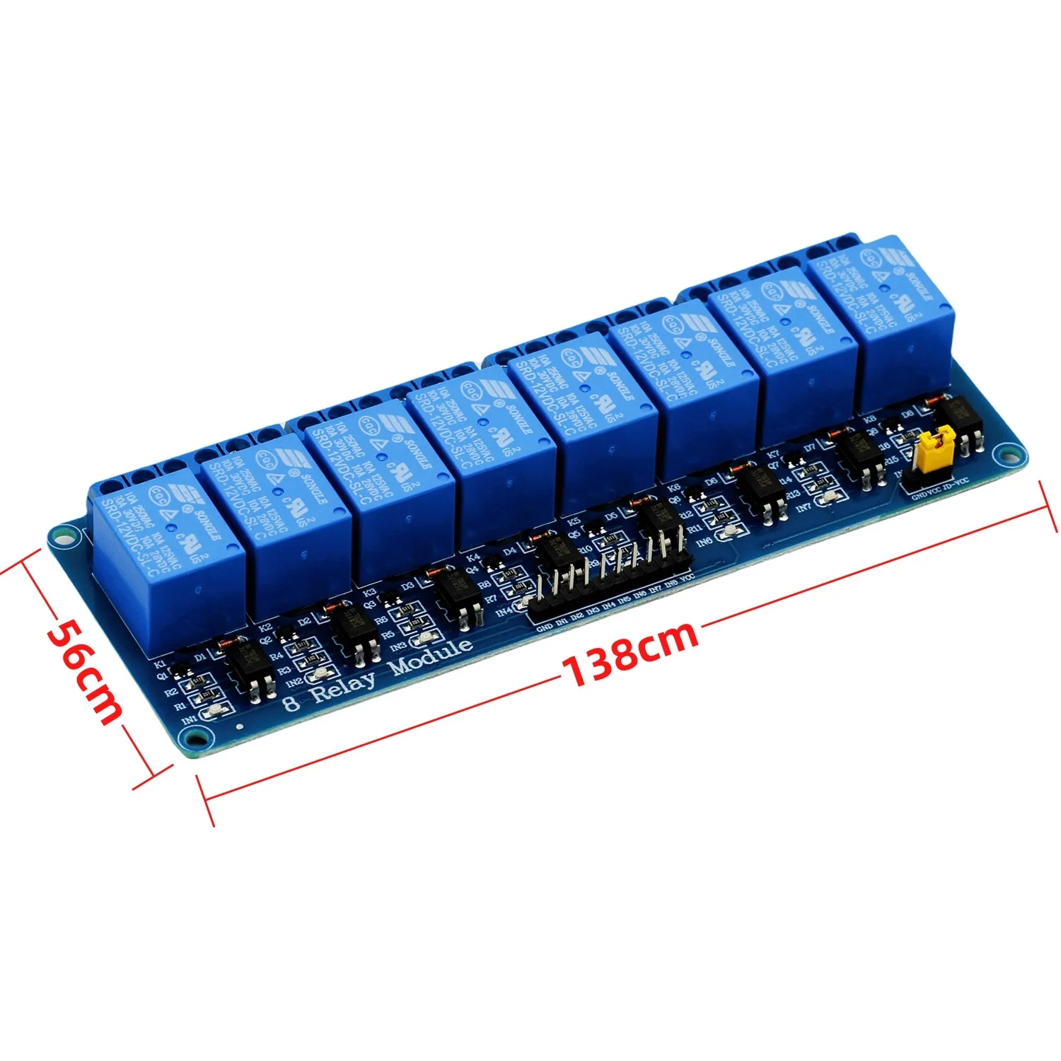 Modulo relè a 8 canali 5V 12V schermo della scheda Trigger di basso livello con uscita relè optoaccoppiatore per PIC AVR DSP ARM MCU Arduino