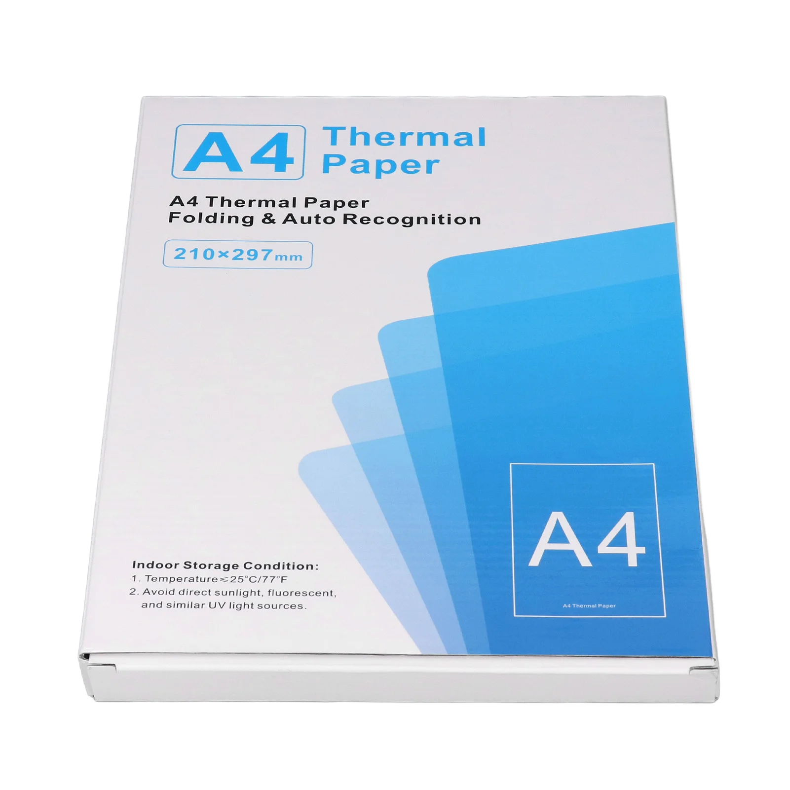 100 Sheets A4 Thermal Printing Paper for Portable Printer Quick Dry Compatibility Inkless Multifunctional Folded Thermal Paper