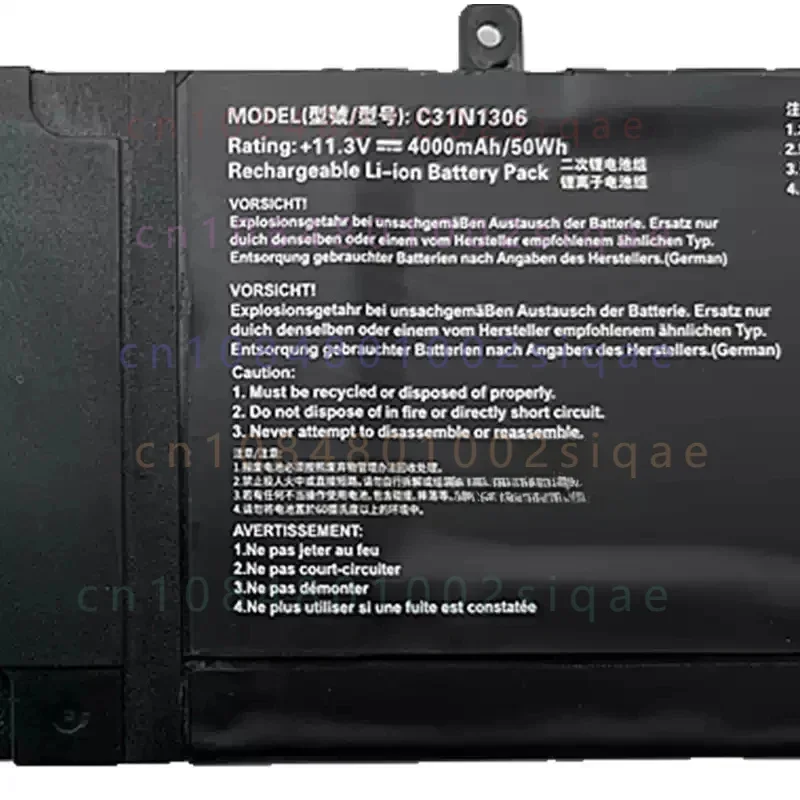 C31N1306  Laptop Battery for ASUS UX302LA UX302LA-BHI5T08 Laptop and tablet battery 11.3V 50Wh 4000mAh