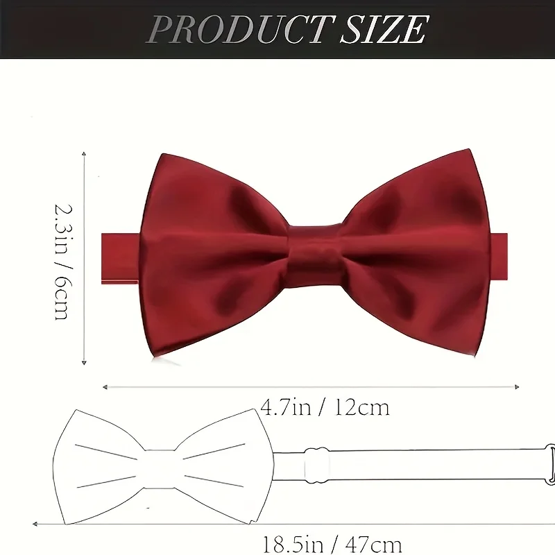 8Pcs/12Pcs Men's Burgundy Pre- - Men'S Formal Wear Bow Ties 评论和价格