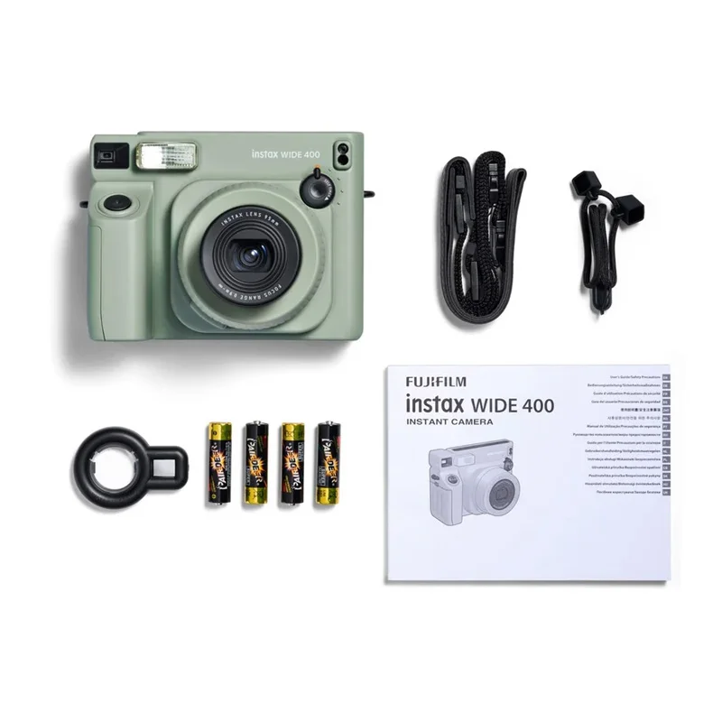 كاميرا Fujifilm الأصلية الجديدة Instax واسعة 400 كاميرا فورية كاميرا فيلم واسعة 300 ترقية مجموعة قاعدة حبل اليد الاختيارية