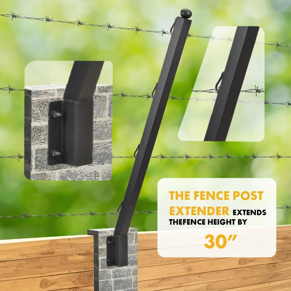 وصلة سلكية شائكة لعمود السياج الخشبي، أذرع مقاس 31.5 بوصة لتركيب المسطح أو السطحي #5