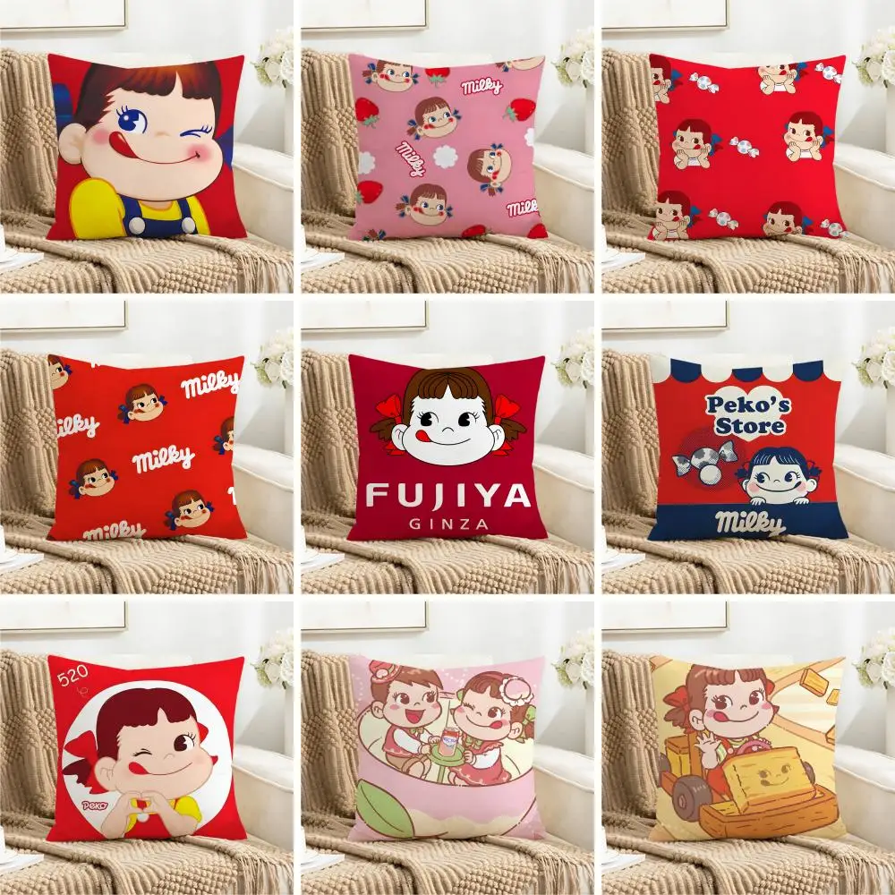 Modern Iconic F-Fujiya PEKO Cushion Cover Washable Faux Linen for Daily Use Sofa Home Room lightweight Decor