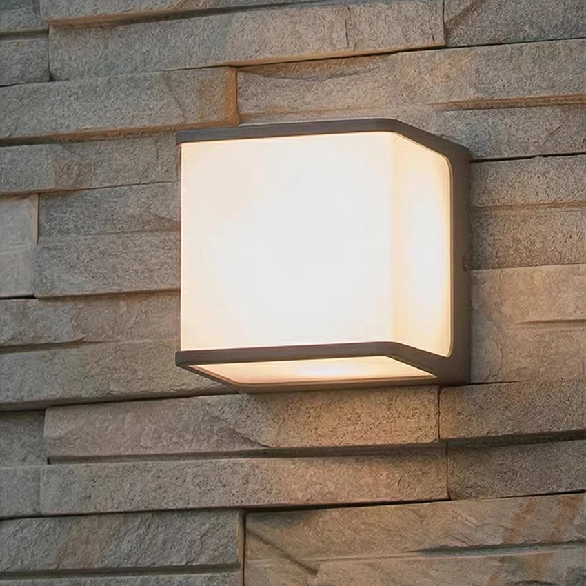 Outdoor Wall Light Waterproof Simple Four sided Light Effect Super Bright LED Wall Washing Light Villa Balcony Courtyard Light