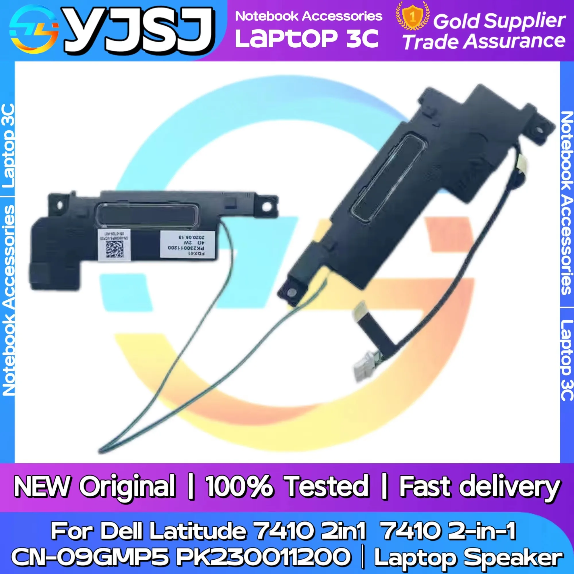 New Original Laptop Notebook Audio Speaker For Dell Latitude 7410 2-in-1 E7410 2in1 Built in horn audio CN-09GMP5 PK230011200