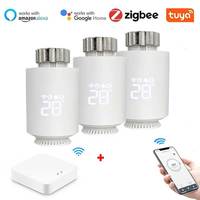 5PCS Tuya ZigBee Radiator Actuator Thermostat Smart TRV Thermostatic Valve Temperature Controller Support Alexa Google Home