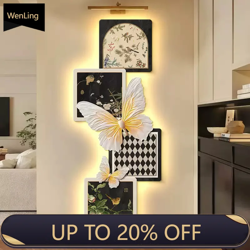2025 New Model LED Wall Lamp - Ancient Style Artistic Butterfly Wall Lamp For High-end Artistic Use In Traditional Chinese Livin