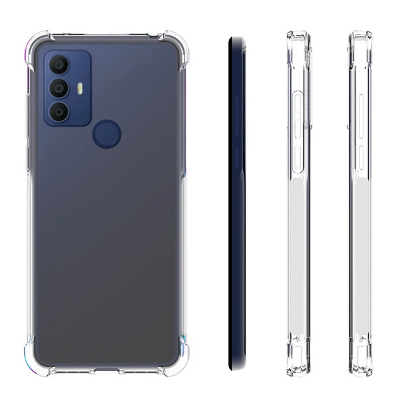 Funda TCL 30 SE 305 306, cojín de aire a prueba de golpes, Airbag transparente, parachoques de silicona, funda trasera de TPU, funda de teléfono suave para TCL 30 SE 30SE 305