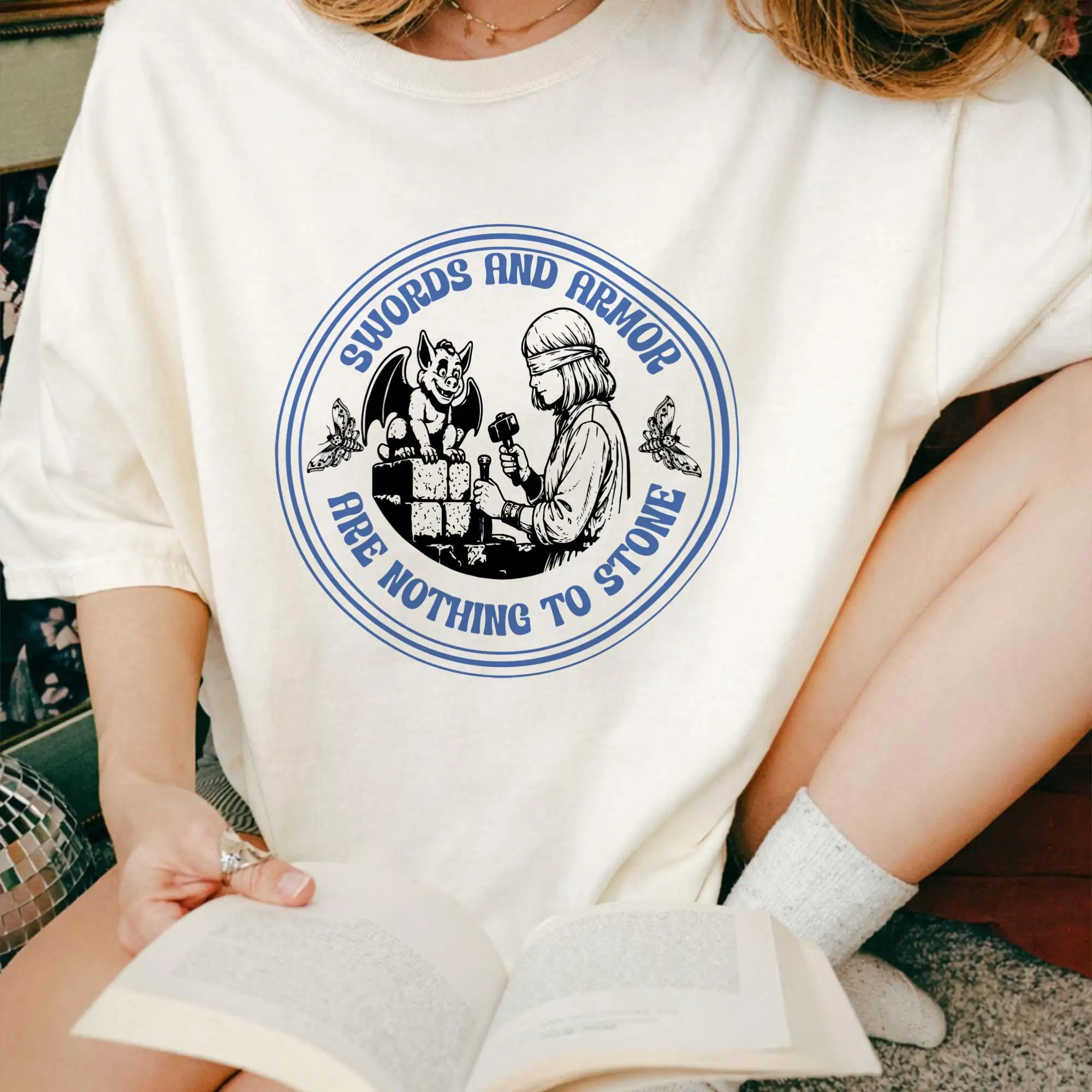 The Knight and The Moth, Bartholomew, T-shirt, SWORDS AND ARMOR , Rachel Gillig Book, Bartholomew, Maude , Rodrick, Sybil