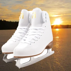 Winter New Ice Skating Shoes with Ice Blade Thicken Professional Figure Skating Shoes Children Adult Beignners Ice Skates Parts