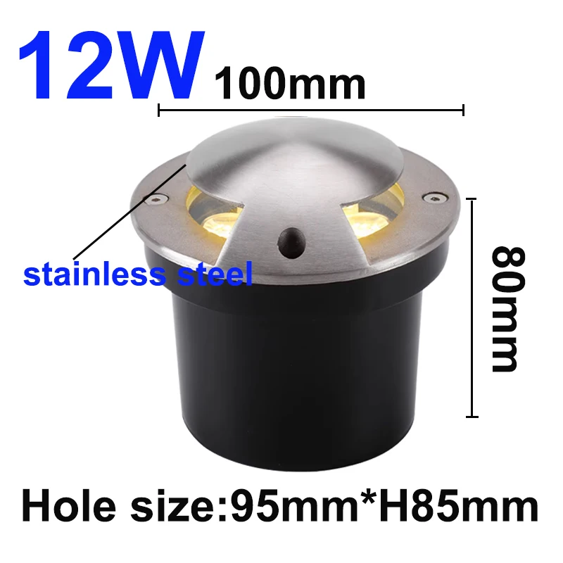 Außen beleuchtung 12w 6w 3w Gartenhof Stufen treppe Boden deck LED Einbau leuchten LED unterirdische Scheinwerfer ac110 220v – Detail 10