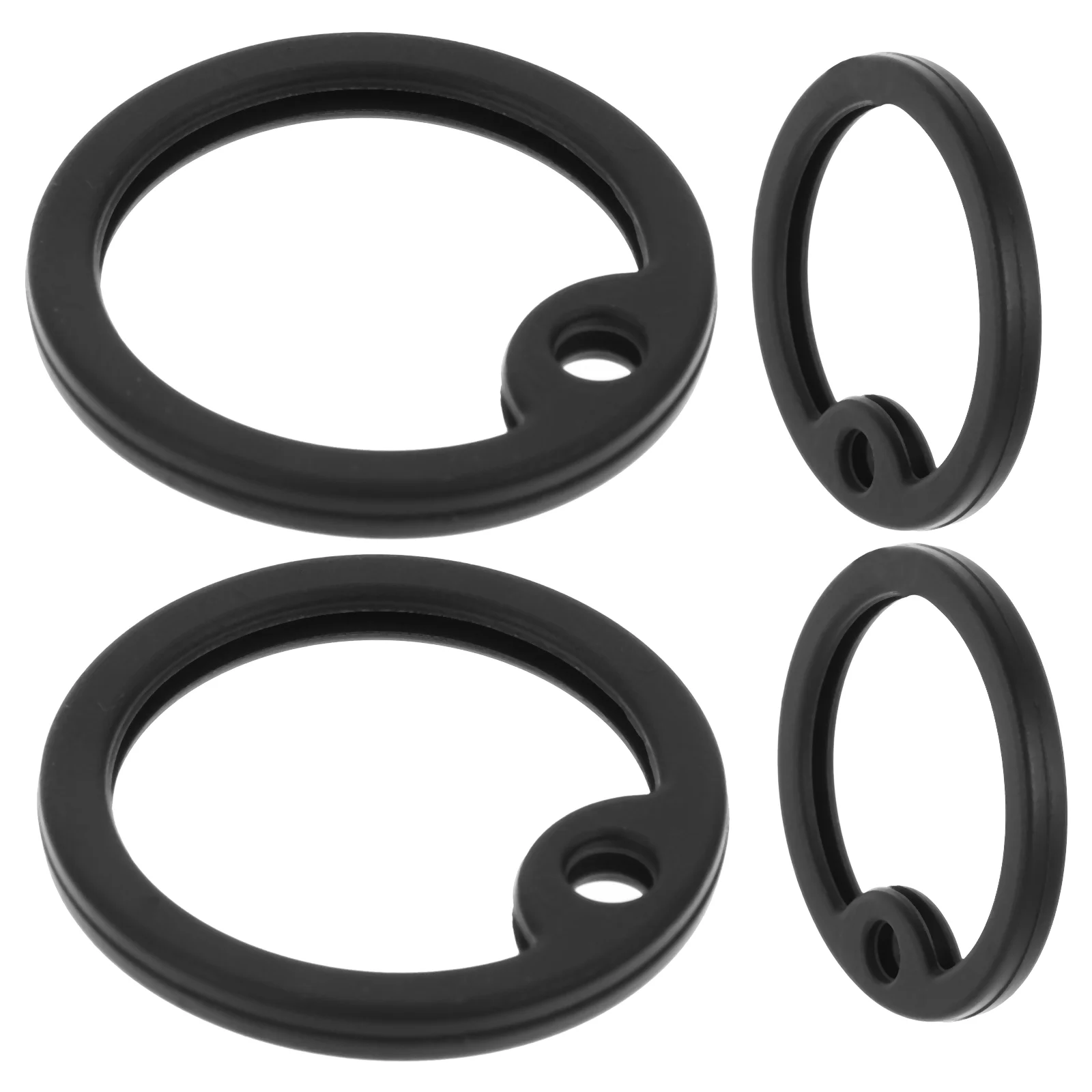 4 Pcs Dog ID Tag Silencers Silicone (Black)