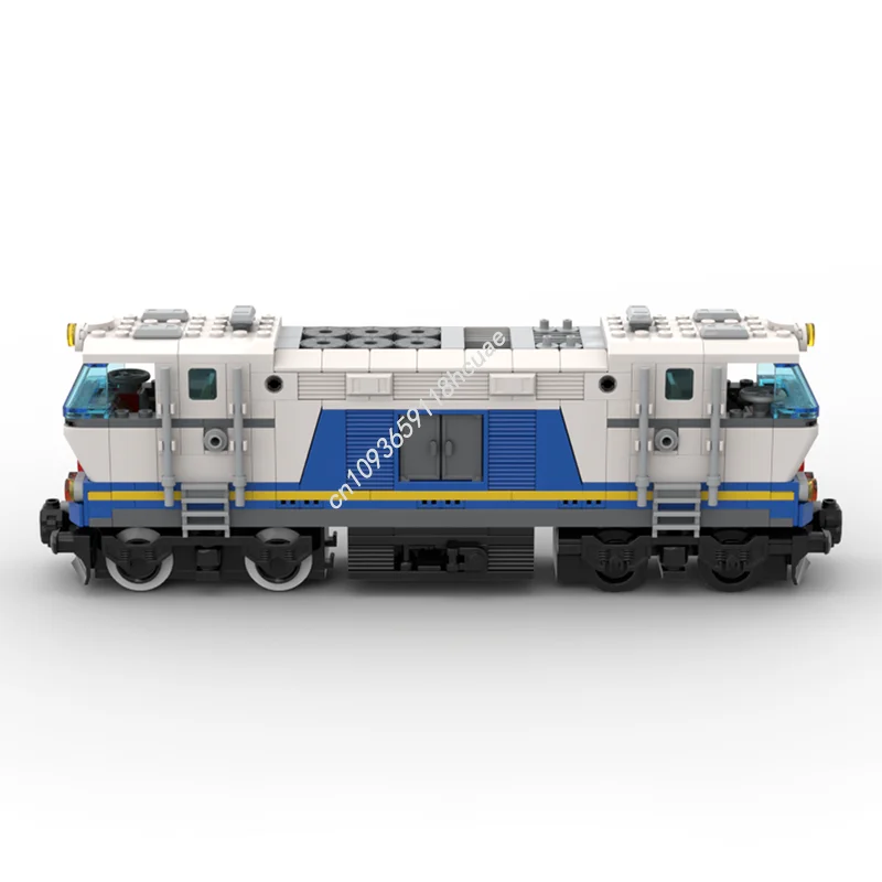 453PCS Transporter A 6-studs Wide Minifigure Scale Diesel Cargo Locomotive Train Model Moc Building Blocks Stacking Bricks