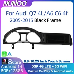 Autoradio Android 14, CarPlay, Navigation GPS, DSP, Stéréo, Lecteur de Limitation, MMI, 2G, 3G, pour Voiture Audi Horizon C6 4f, Q7 4L (2005-2015)