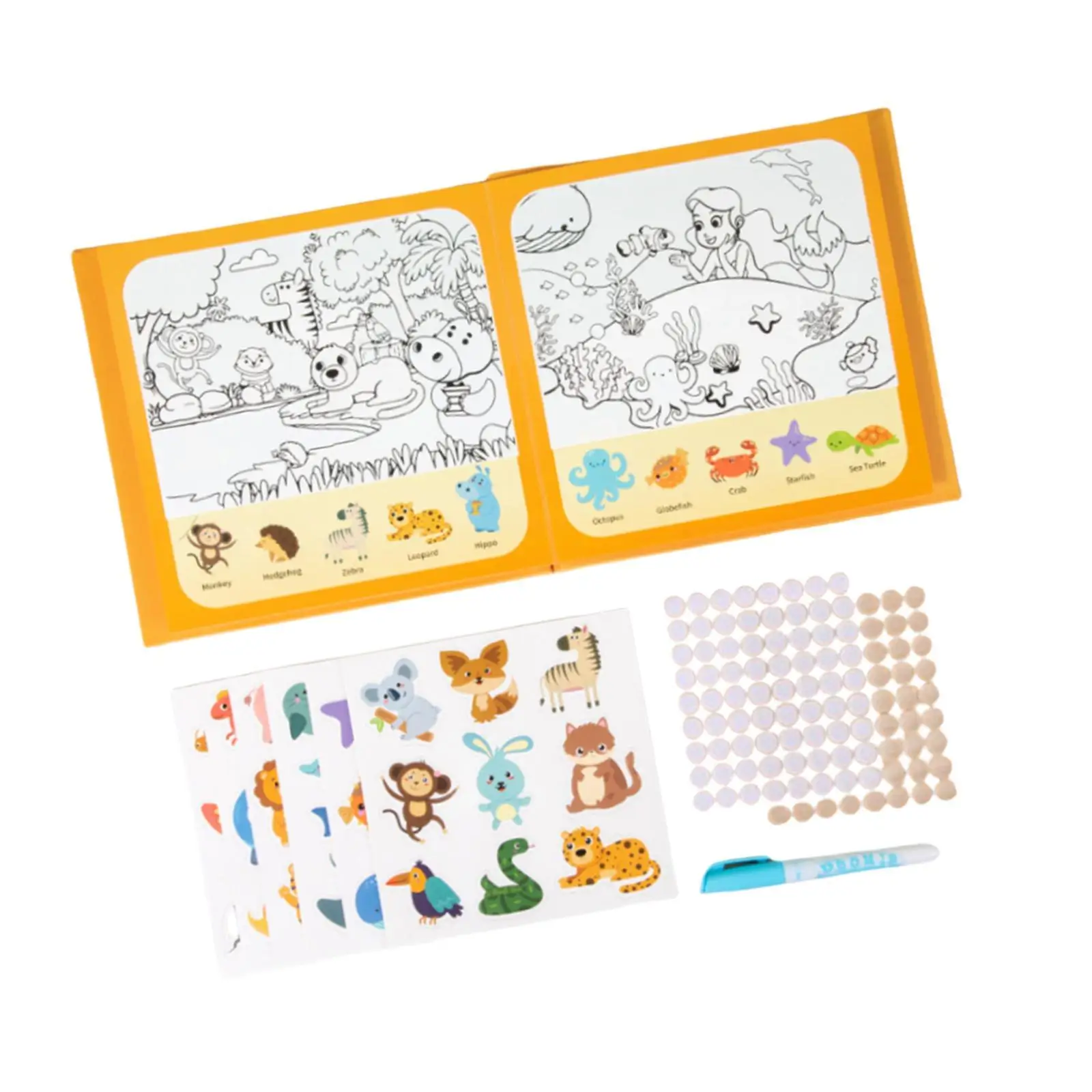 Travel Stickers and Busy Book Educational Toy Creativity Cute Waterproof Stickers for Girls Boys Children Ages 3+ Party Favors