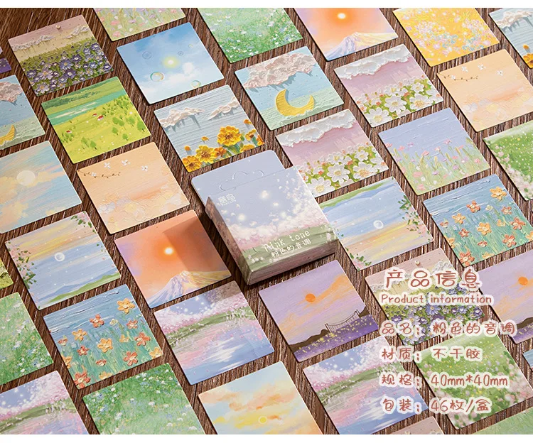 46 Pcs/Box Blue Secret Series Decorative Stationery Mini Stickers Set Scrapbooking DIY Diary Album Journal Stick Lable