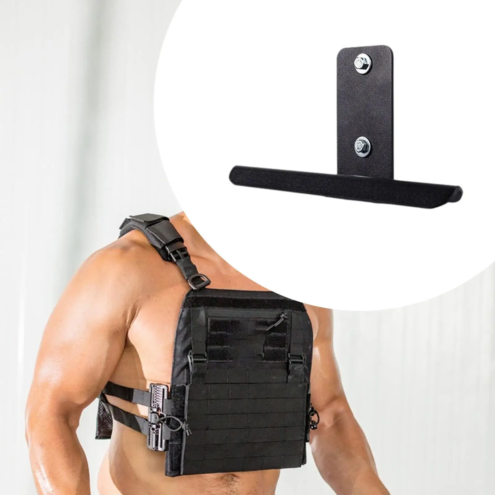 

Wall Mounted Weight Vest Hanger Hanging Rack Heavy Duty Large Load Bearing Space