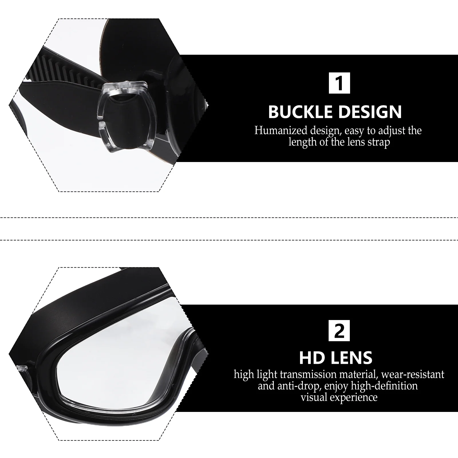 1 قطعة نظارات السباحة الكبار مقاوم للماء إطار كبير سيليكون نظارات السباحة مكافحة الضباب Hd عدسة زاوية واسعة مريحة تناسب السباحة في الهواء الطلق #1