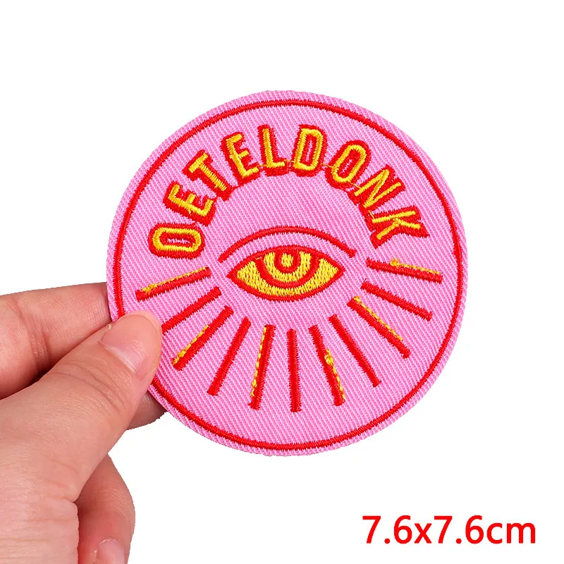Niederlande Oeteldonk Emblem bestickte Patches für Kleidung Karneval Emblem Eisen auf Patches auf Kleidung Zubehör Applikation DIY – Detail 18