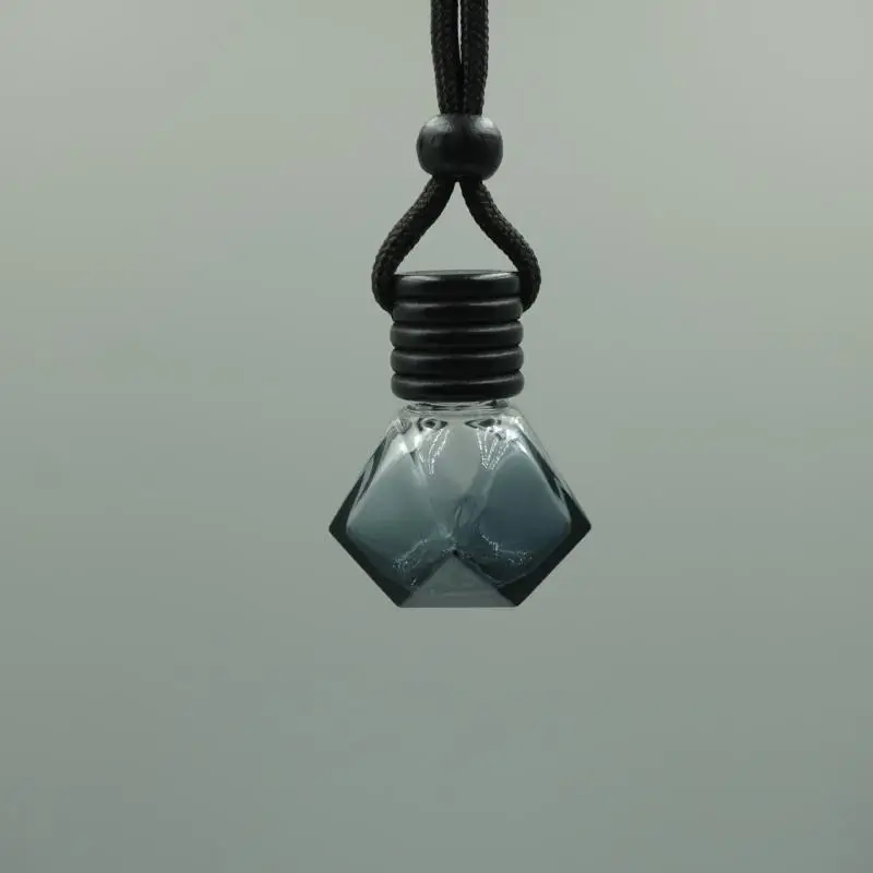 1Pc Fünf Linie Schwarz Kappe Ätherisches Öl Leere Flasche Anhänger Auto Montiert Parfüm Anhänger Duft Öl Diffusor Auto Innen