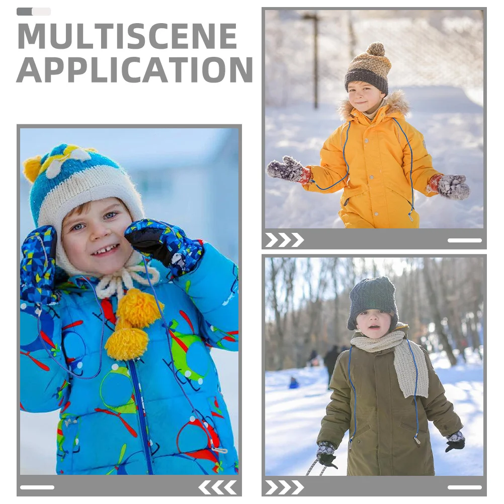 DEARMAMY 3 قطعة قفازات التزلج مقاوم للماء النايلون فنجر قفاز كليب عجلات المسمار يده حزام اكسسوارات الشتاء في الهواء الطلق