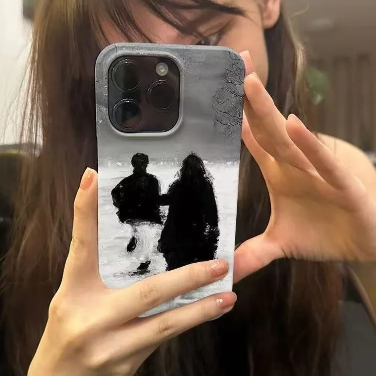 

Парные ретро-чехлы для iPhone 17 Pro Max, 16 Plus, 15, 14, 13, 11; силиконовые задние накладки для iPhone 12 Pro, XR, XS, X, 8, 7 Plus, бамперы